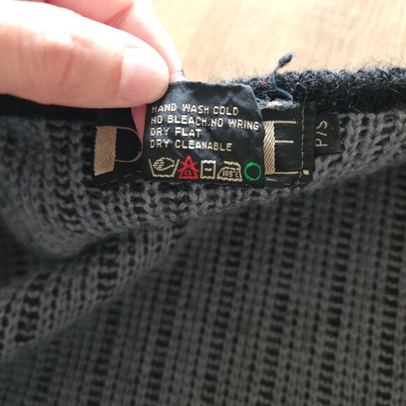 Vintage P.G.E. Mohair Pinstripe Lagenlook Cardigan Vest - Picture 6 of 7